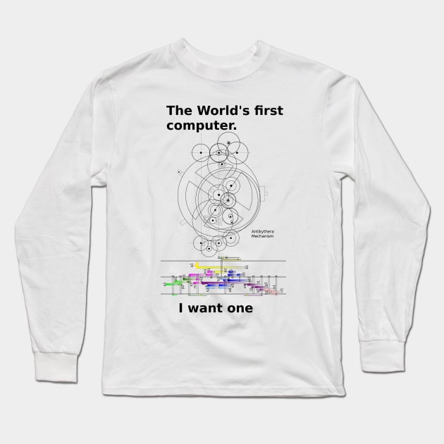 Antikythera Mechanism Long Sleeve T-Shirt by Artimaeus